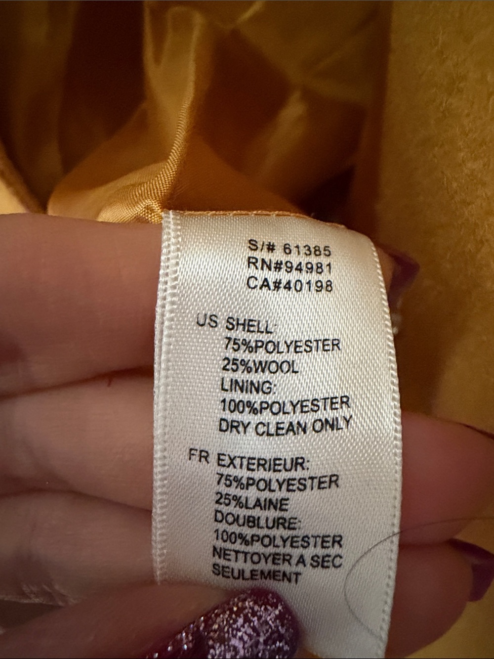 Forever 21 Mustard Yellow Peacoat with Black Buttons - Picture 4 of 5